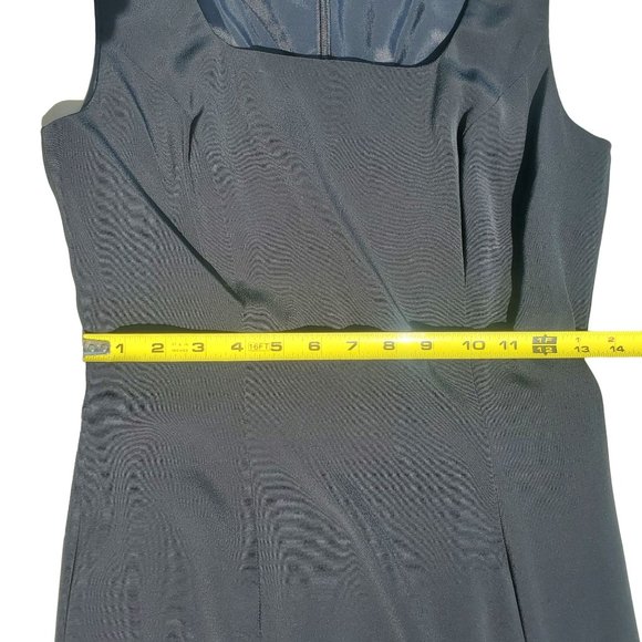 Vintage Black Montage by Mon Cheri Square-Neck Slim-Cut Gown Size 4 - Picture 10 of 16